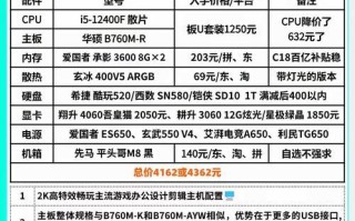 如何选择适合你电脑搭配的推荐配置（从主板到显卡，让你的电脑发挥最佳性能）