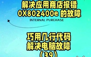 电脑显示应用错误的解决办法（解决常见的电脑显示应用错误问题）