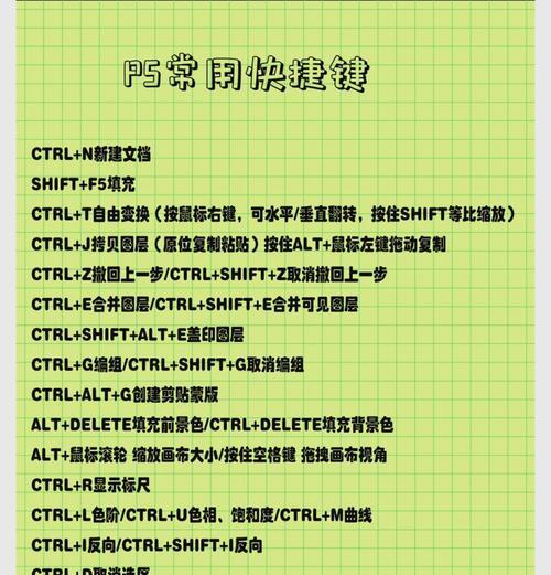 以PS调整图层大小快捷键设置技巧（提高工作效率的关键方法）-第1张图片-数科之翼